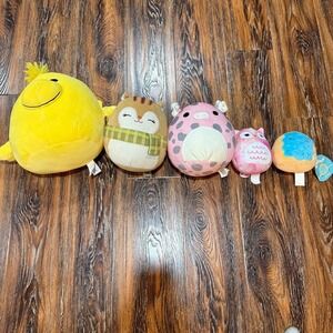 Squishmallow Bundle Colorful Plush Toys for‎ Kids Woodstock Fox Pig Owel Donut
